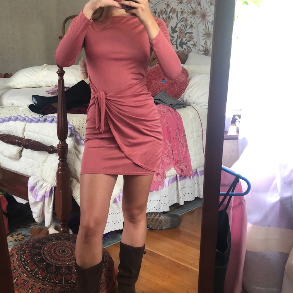 Wrap front dress